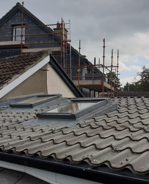 Change  the slope on the Velux windows on metal roof in Monkstown